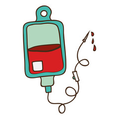 hanging bag for blood donation vector illustration