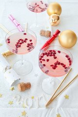 Rosa Cocktail zu Weihnachten