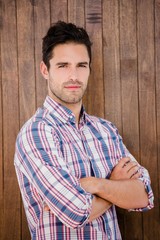 Happy young man smiling at camera