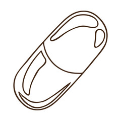 silhouette pills medical in capsules shape vector illustration