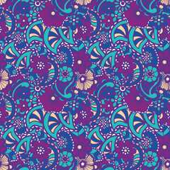 Paisley seamless colorful pattern