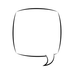silhouette rectangle callout for dialogue vector illustration