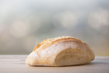 bread on wooden table
