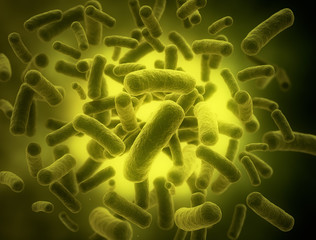 Bacteria high resolution 3d render