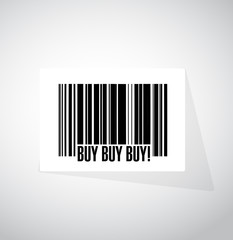 buy buy buy barcode sign concept