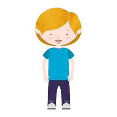 Obraz premium blonded boy with informal suit vector illustration