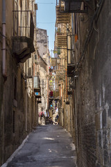 Fototapeta na wymiar narrow road in oldest quarter