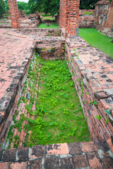 Fototapeta na wymiar Wat Mahathat temple, Ayutthaya Historical Park, Phra Nakhon Si A