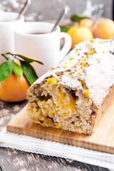 Cake with citrus and berry