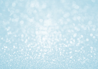abstract blue Bokeh circles for Christmas background, glitter light Defocused and Blurred Bokeh