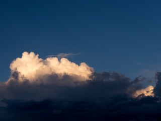 Naklejka premium The white clouds.