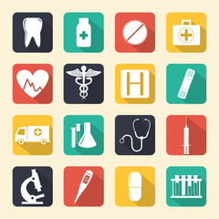 Medical icons set. Healthcare icons. Vector