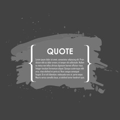 Quote text bubble. Commas, note, message and comment. Design element