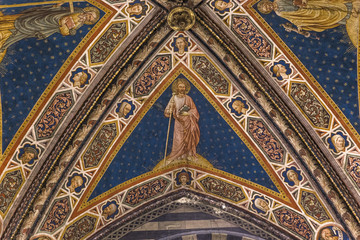 details of the battistero di san Giovanni, Siena, Italy