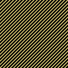 Abstract vector wallpaper with diagonal black and golden lines. Seamless colored background