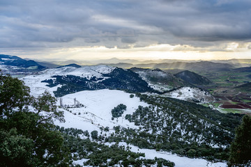 snowy panorama from Ifrane, Morocco
