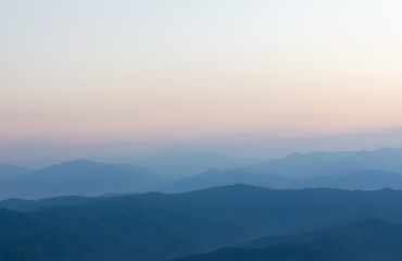 Fototapeta premium mountain landscape at Samer Doa mountain, Nan, Thailand
