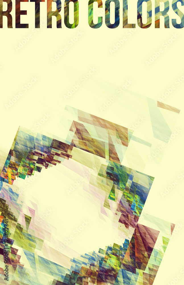 Aufkleber abstract colorful background for retro style poster