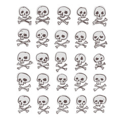 Set 25 images of skulls