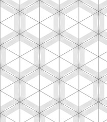 Abstract linear petal flower. Vector pattern