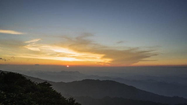 Sunset time lapse from mountain top