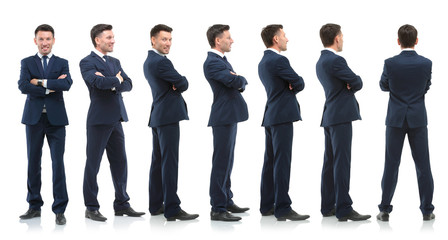 Obraz premium Collection of full length portraits of businessmen