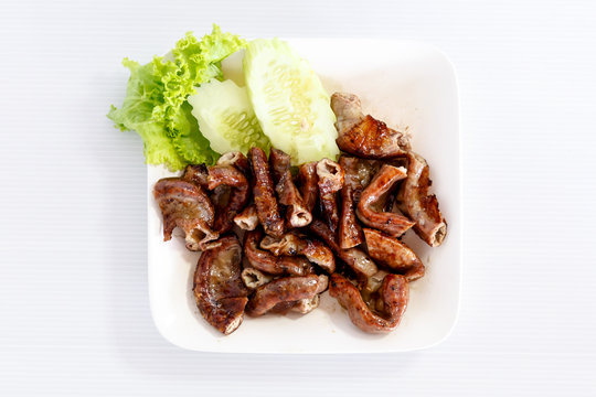 grilled pork chitterlings