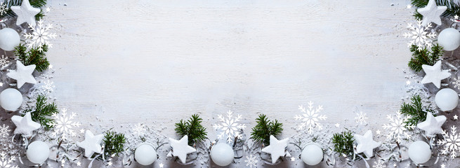 Christmas white decoration - obrazy, fototapety, plakaty