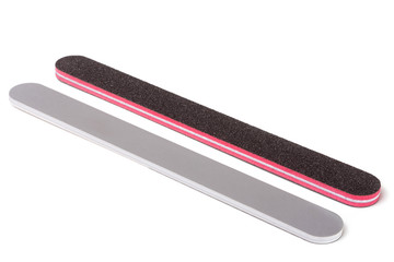 two nail file isolated on a white background