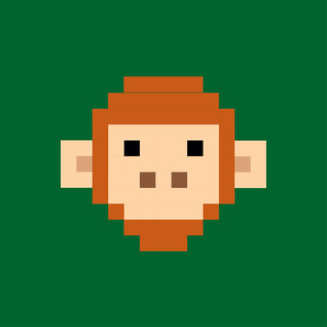 Vector Pixel Monkey