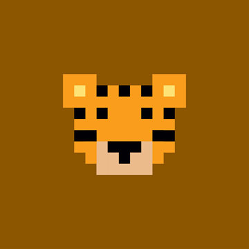 Vector Pixel Tiger