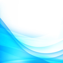 Abstract background light blue curve and wave element vector ill