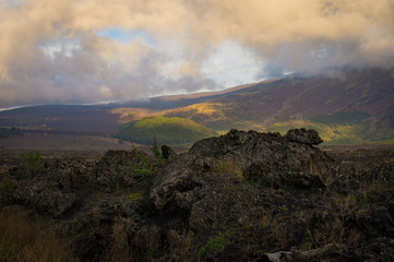paesaggio colata lavica etna