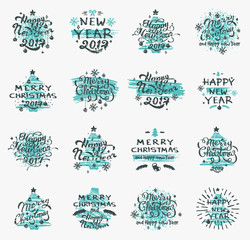 Christmas and New Year badges