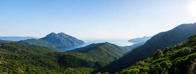 Coastline of Corsica near Porto