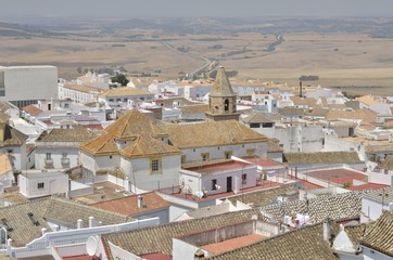 Fototapeta na wymiar Rooftops of the villlage of Medina Sidonia, Cadiz, Spain
