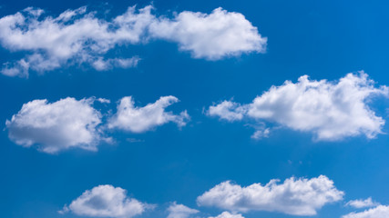 Naklejka na ściany i meble Blue sky and white clouds panorama