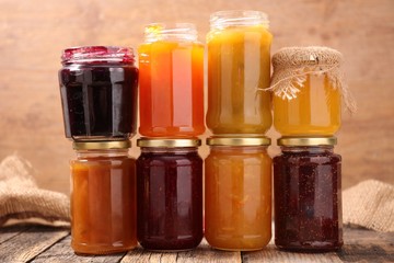 various jar of jam