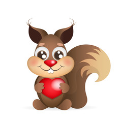 squirrel holding heart
