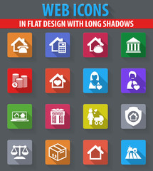 Real estate icons set