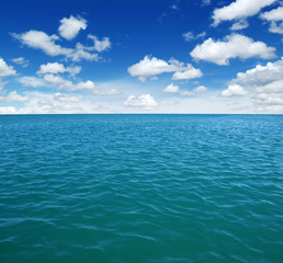 Blue sea water