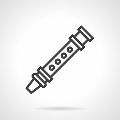 Oboe simple line vector icon