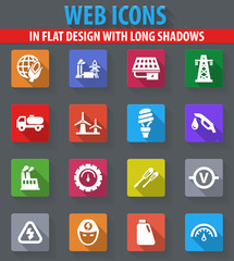 Alternative energy icons set