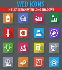 Alternative energy icons set