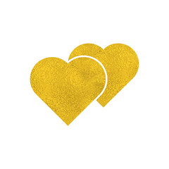 Golden hearts icon.