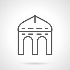 Arched arbor simple line vector icon