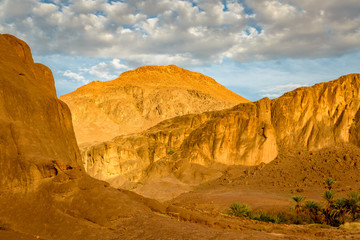 Landscape of Fint oasis near the city Ouarzazate