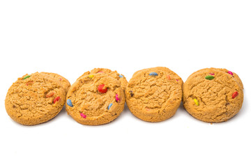 cookies with colored chocolate drops