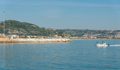 Fototapeta na wymiar Seafront of San Benedetto del Tronto - Ascoli Piceno -Italy