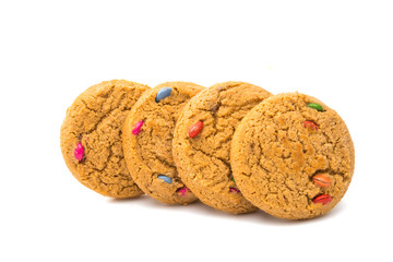 cookies with colored chocolate drops